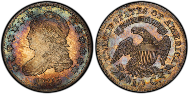 1825 Capped Bust Dime. JR-1. MS-65 (PCGS).